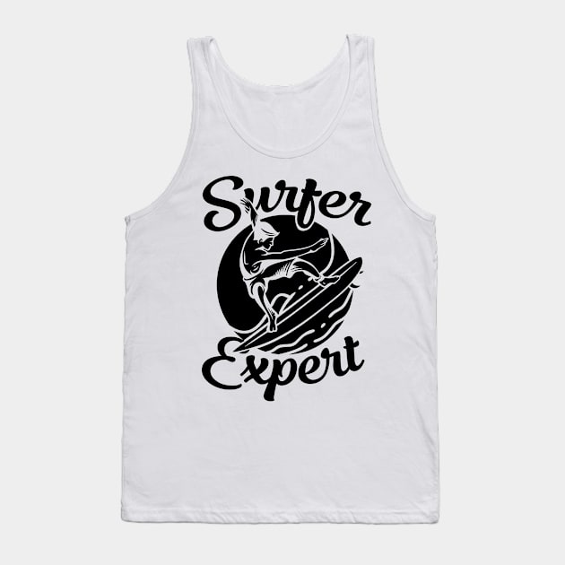 Surfer Design Surfer Expert Surfing Surfboard Tank Top by HBfunshirts